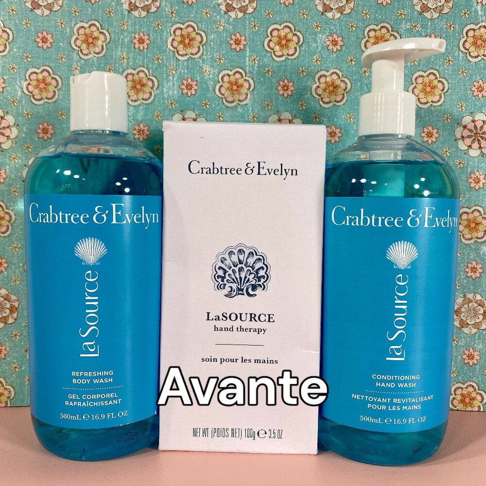 3ct Crabtree & Evelyn LaSOURCE Body WASH Hand WASH Hand Therapy